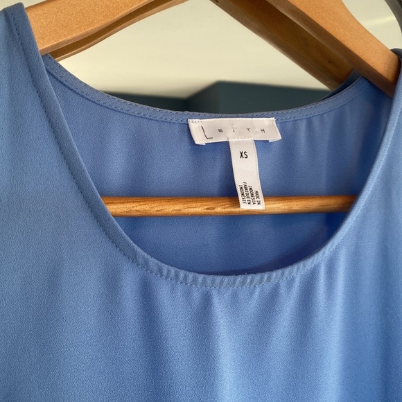 Leith Sky Blue Sleeveless  Shift Dress - Picture 6 of 8